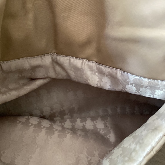 Karl Lagerfeld Kourtney Nylon Leather Messenger Crossbody Sand Black - Picture 8 of 9